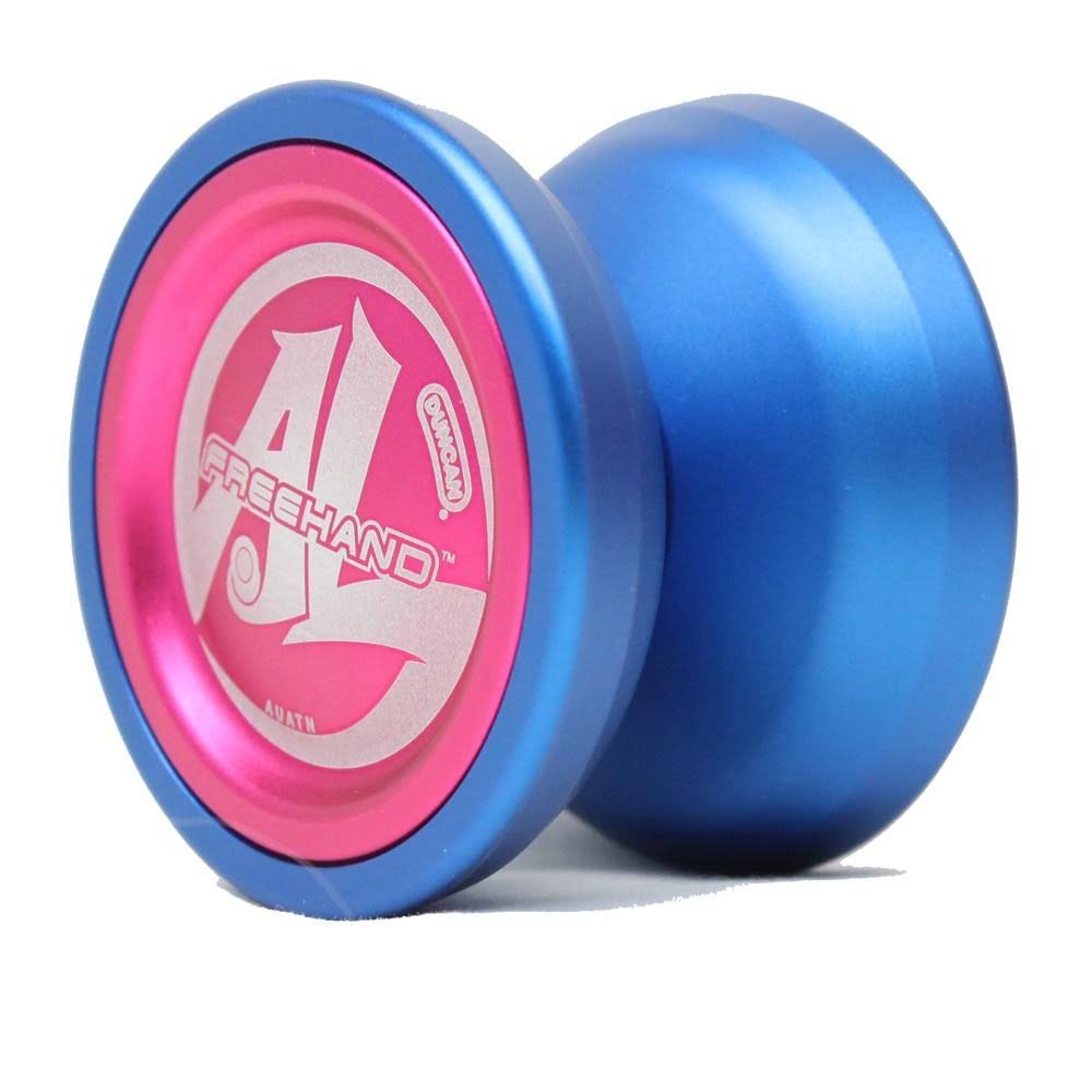 Blue with Pink Cap Aluminum Yo-Yo with Counterweight C112230