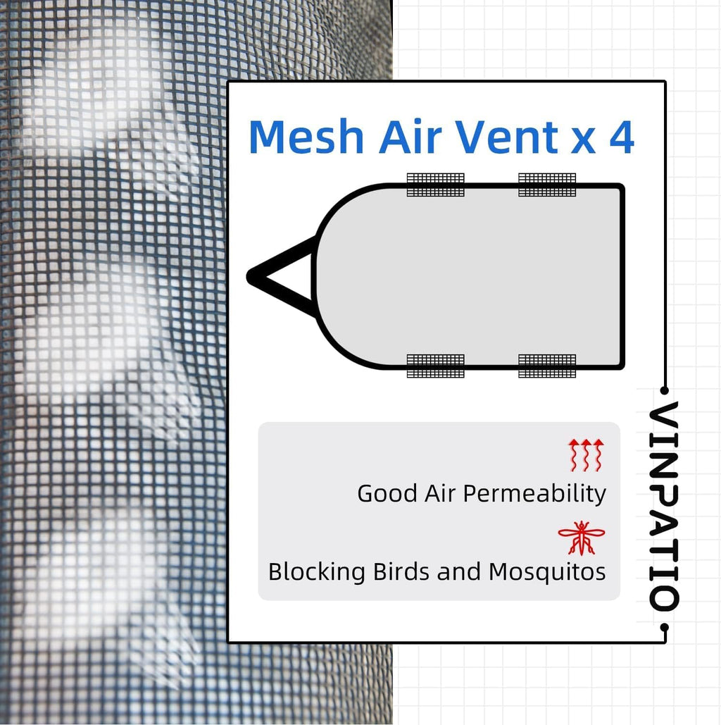 3 Layers Polypropylene Pop Up Camper Cover Fits 8' - 10' Trailers, Grey Y7174