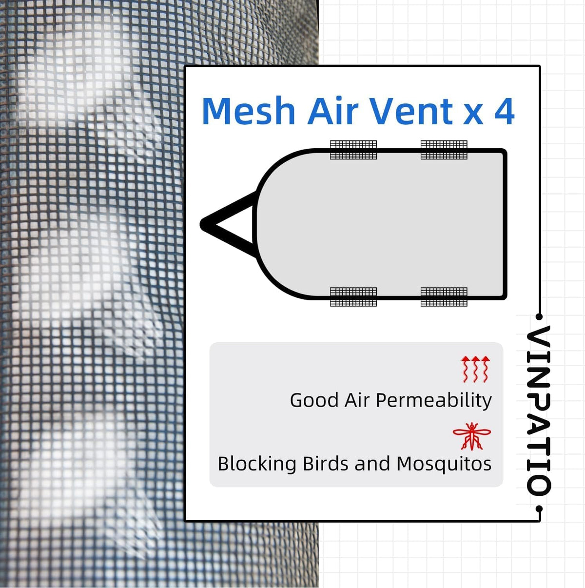 3 Layers Polypropylene Pop Up Camper Cover Fits 8' - 10' Trailers, Grey Y7174