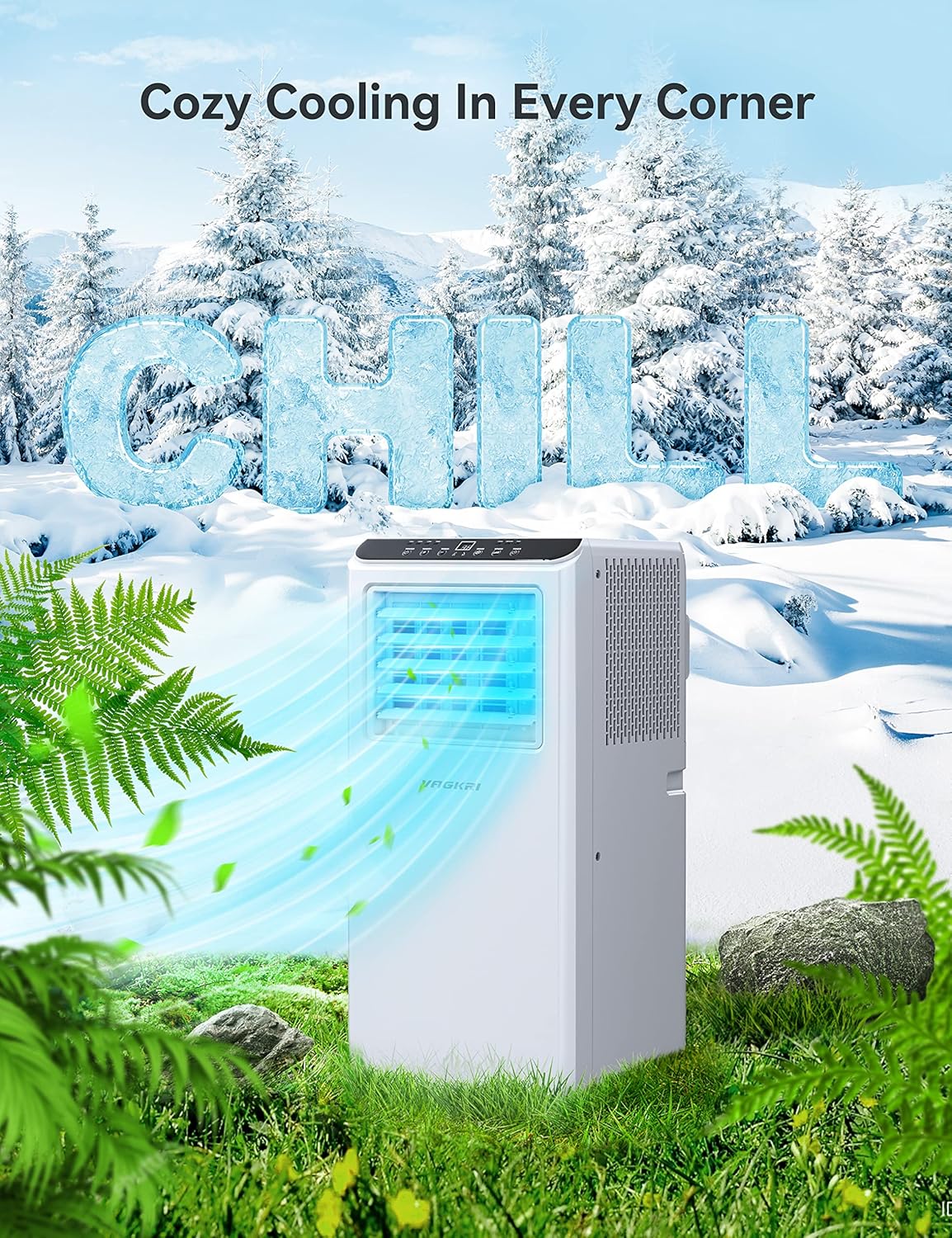 Portable Air Conditioner 8000 BTU 3-in-1 with Fan & Dehumidifier Z90411