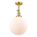Satin Gold Semi-Flush Mount Light F3655