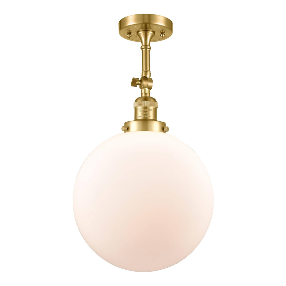 Satin Gold Semi-Flush Mount Light F3655