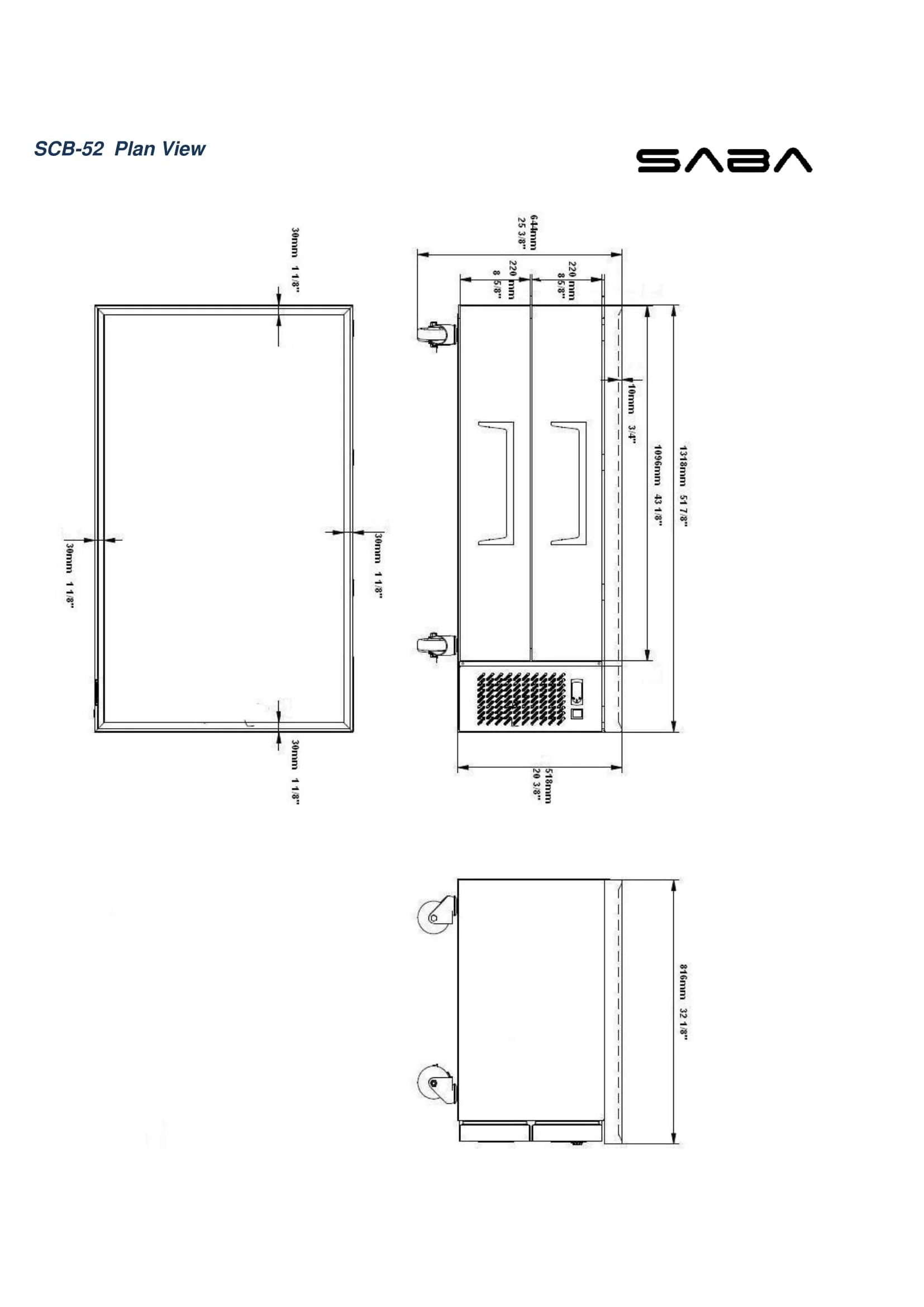 52" Chef Base 2 Drawer Refrigerator V8846
