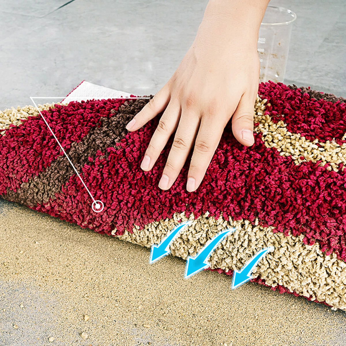 Purple Elite Flower Non Slip Absorbent Door Mat T591672