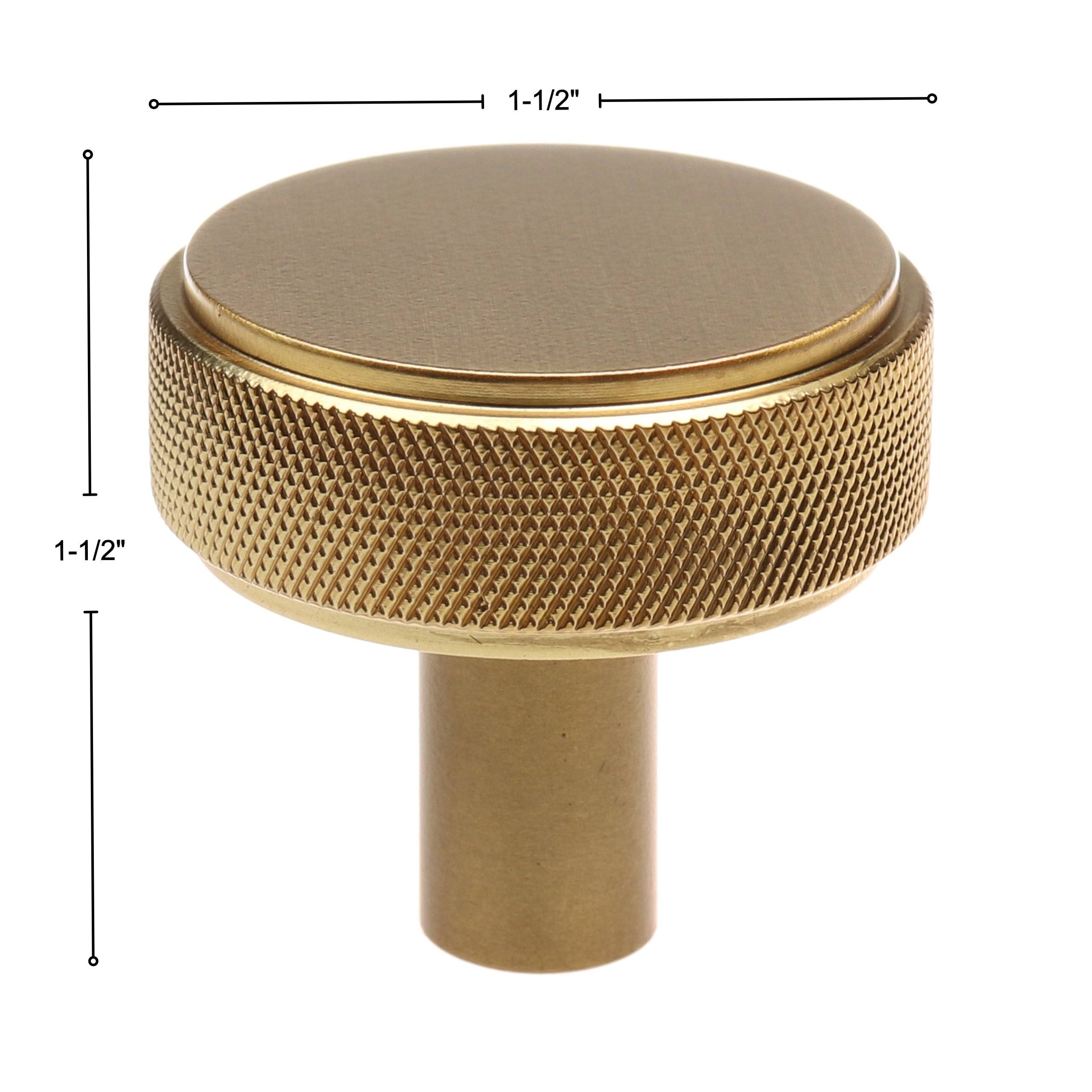 Satin Gold Solid Round Cabinet Knob, Pack of 5 F402874