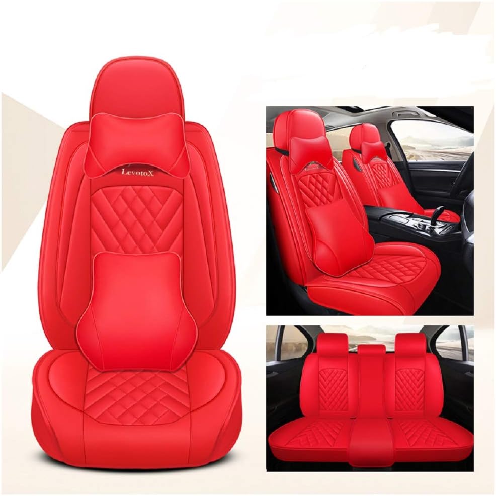 L-Black-Beige 5 Seats Full Set Car Seat Covers F139389