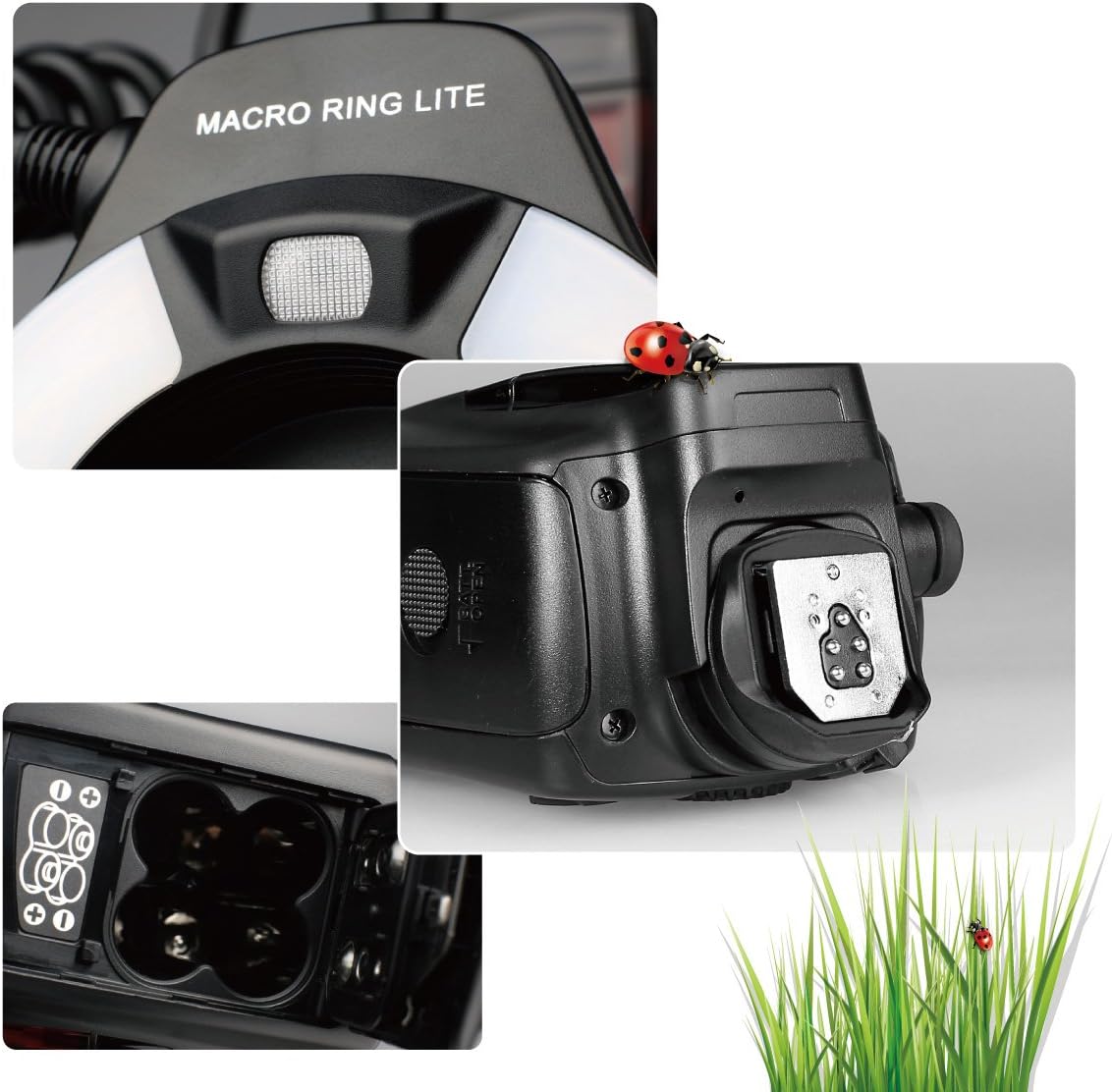 Macro LED Ring Flash with AF Assist Lamp for EOS Digital DSLR Camera K466